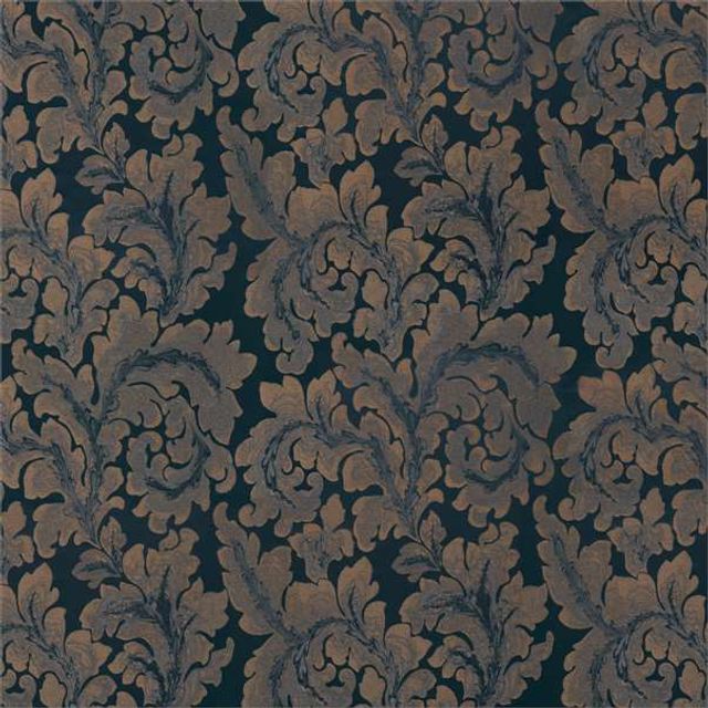 Zoffany The Muse Fabrics Acantha Silk Prussian Blue