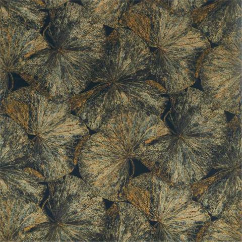 Taisho Vine Black Voile Fabric