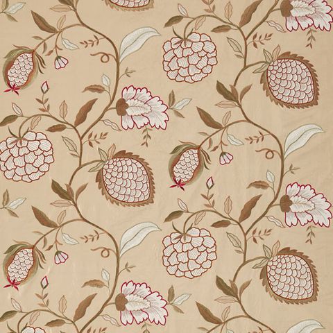 Pomegranate Tree Sienna Voile Fabric