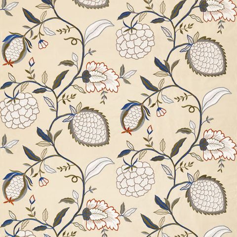 Pomegranate Tree Indienne Voile Fabric