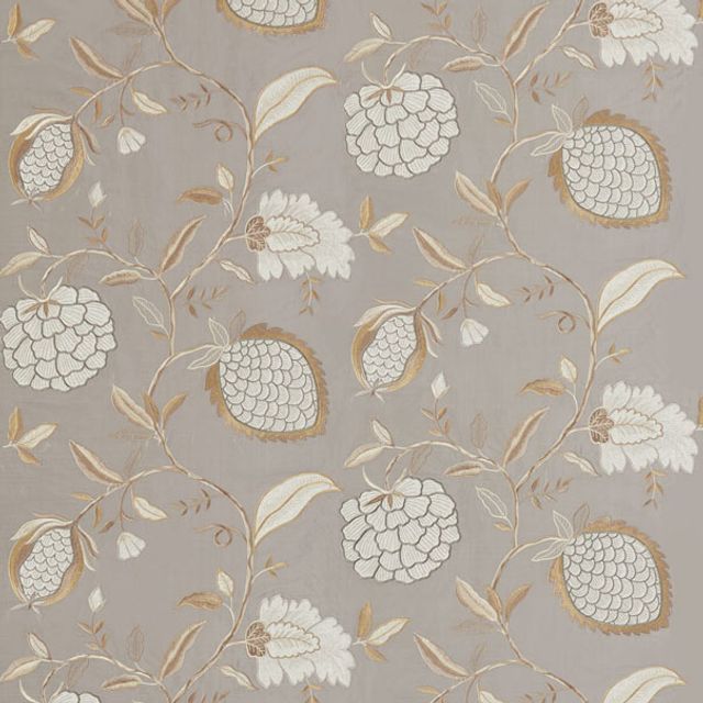 Zoffany Winterbourne Prints & Embroideries Pomegranate Tree Platinum