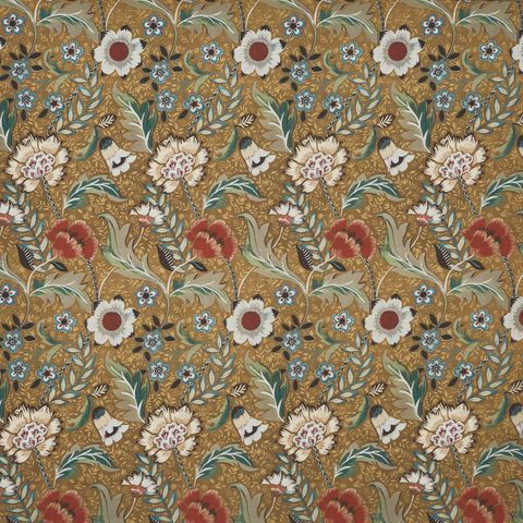 Folklore Gilt Upholstery Fabric