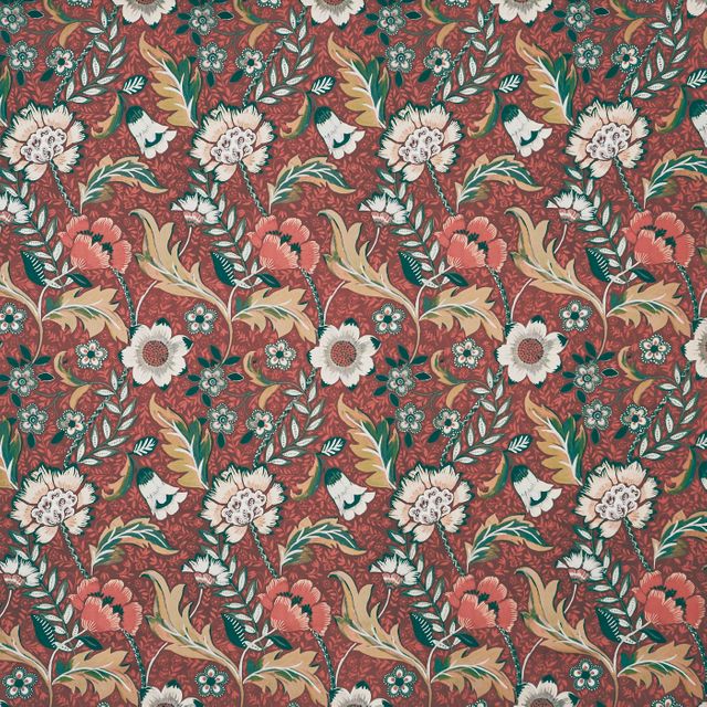 Folklore Russet Upholstery Fabric