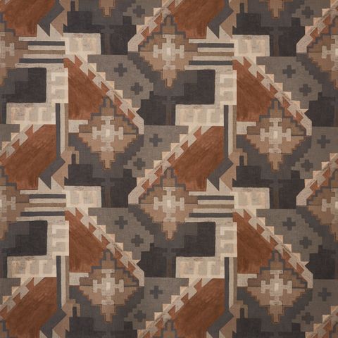 Machu Picchu Umber Voile Fabric