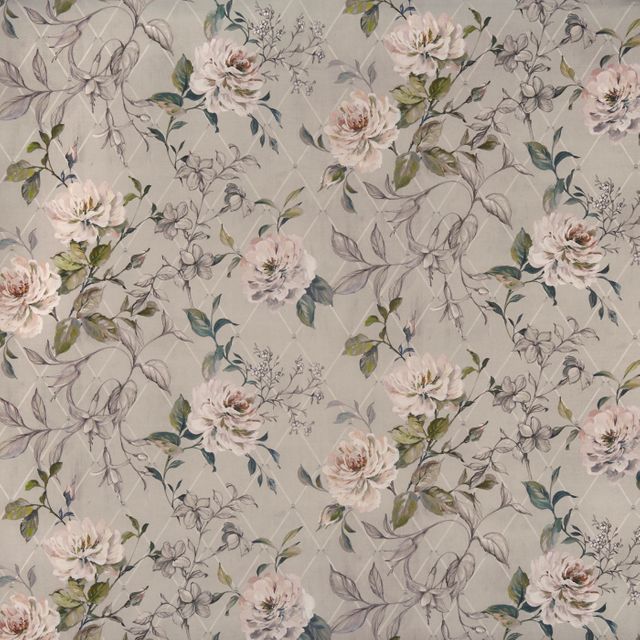 Prestigious Textiles Grand Botanical  Orangery Sugared Almond