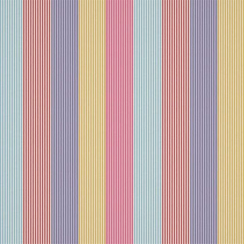 Funfair Stripe Grape/Cherry/Pineapple/Blossom Upholstery Fabric