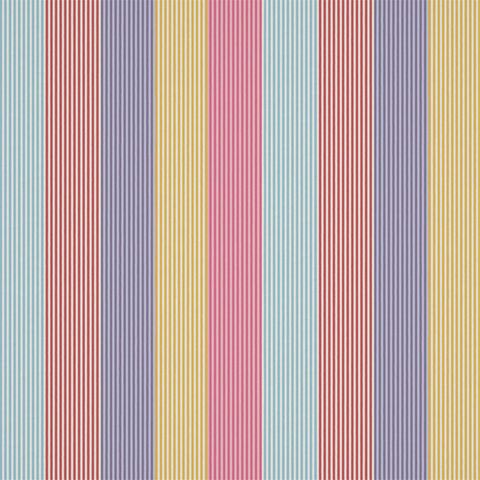 Funfair Stripe Grape/Cherry/Pineapple/Blossom Upholstery Fabric