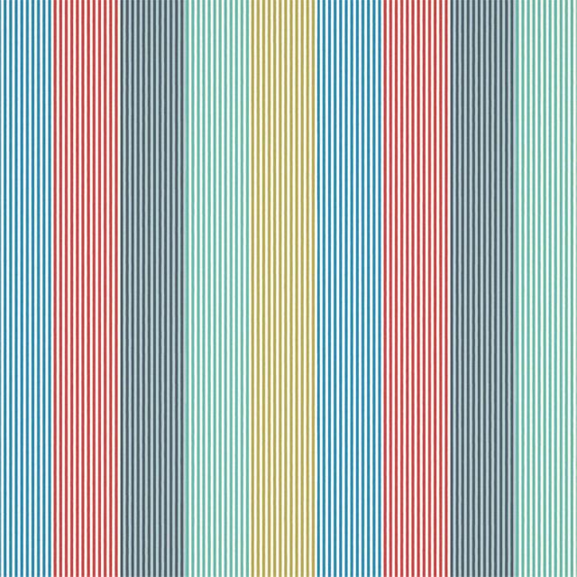 Funfair Stripe Ink/Aqua/Kiwi/Marine/Poppy