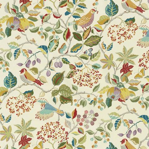 Birds & Berries Rowan Berry Upholstery Fabric