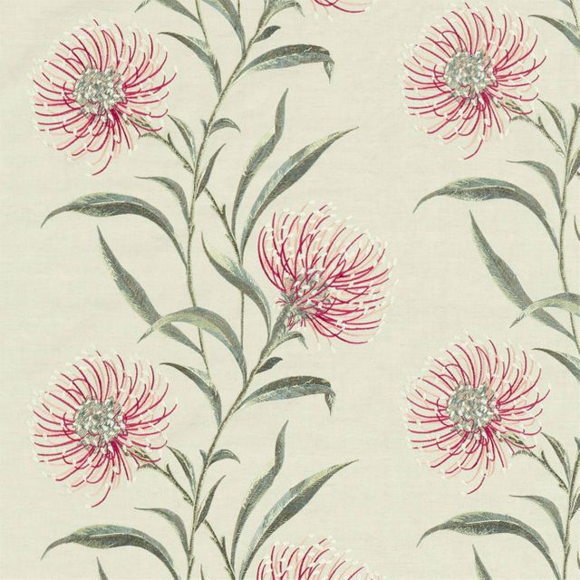 Sanderson A Celebration Of The National Trust Fabrics Catherinae Embroidery Fuchsia