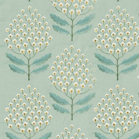 Bellis Blue Clay Voile Fabric