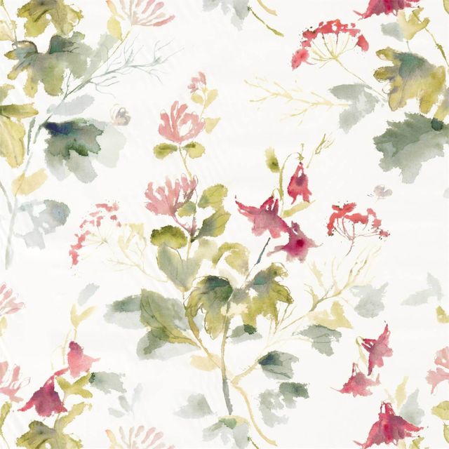 Sanderson A Celebration Of The National Trust Fabrics Honey Flowers Fuchsia/Rose