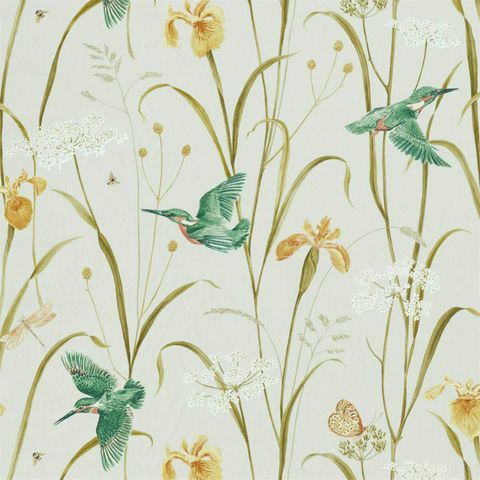 Kingfisher & Iris Teal/Amber Upholstery Fabric