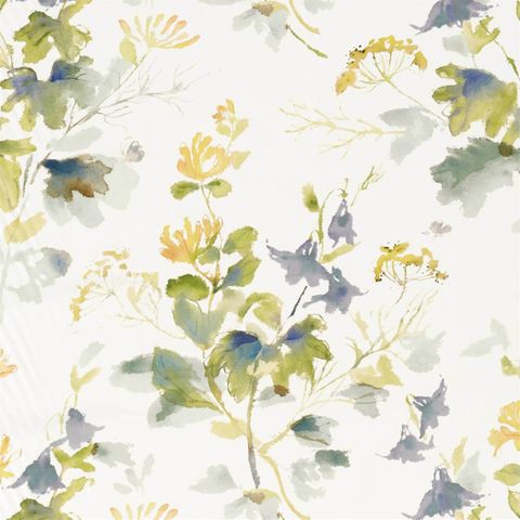 Honey Flowers Anise/Slate Upholstery Fabric