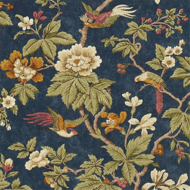 Sanderson A Celebration Of The National Trust Fabrics Lophura Navy