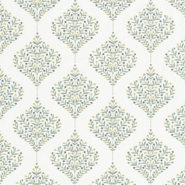 Sanderson  Orchard Tree Gardenia Green Sample