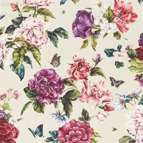 Summer Peony Fuchshia/Rose Upholstery Fabric