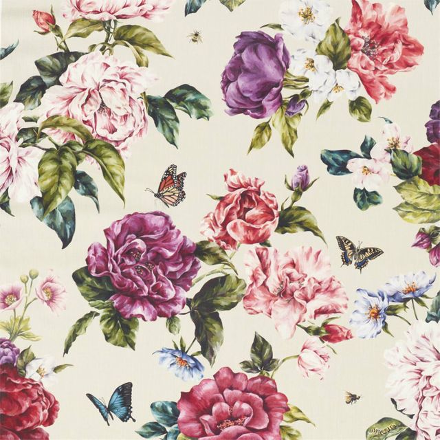 Sanderson A Celebration Of The National Trust Fabrics Summer Peony Fuchshia/Rose