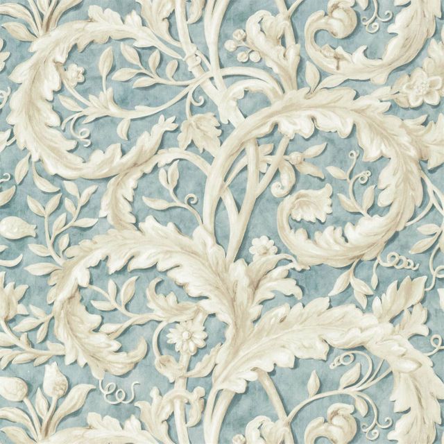 Sanderson A Celebration Of The National Trust Fabrics Tilia Lime Soft Teal