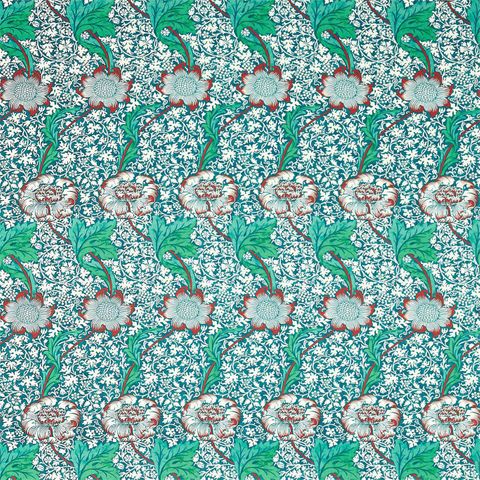 Kennet Aqua/Pink Upholstery Fabric