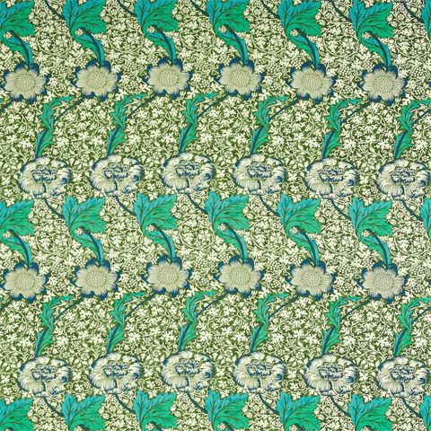 Kennet Olive/Turquoise Upholstery Fabric