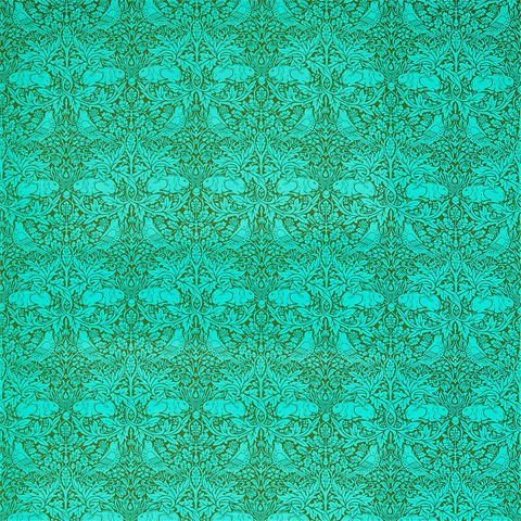 Brer Rabbit Olive/Turquoise Upholstery Fabric