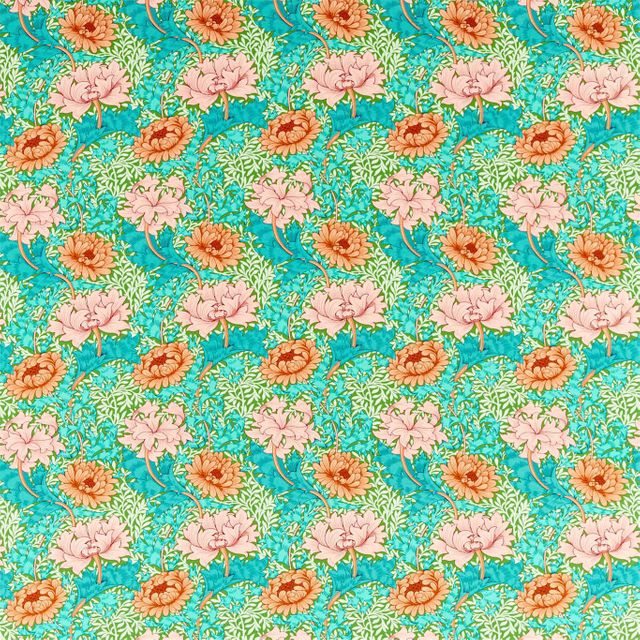 William Morris Ben Pentreath The Queen Square Fabrics Chrysanthemum Summer Upholstery Fabric