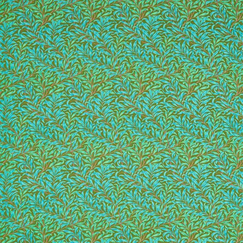 Willow Bough Olive/Turquoise Upholstery Fabric