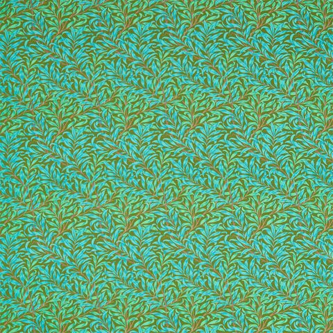 Willow Bough Olive/Turquoise Upholstery Fabric