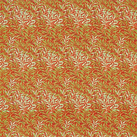 Willow Bough Tomato/Olive Upholstery Fabric