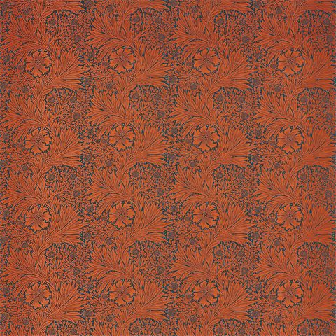 Marigold Navy/Burnt Orange Upholstery Fabric