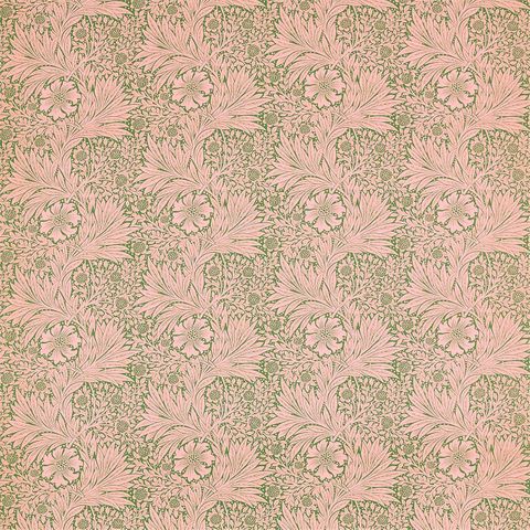 Marigold Olive/Pink Upholstery Fabric