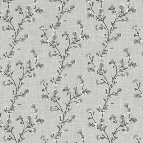 Blossom Silver Voile Fabric