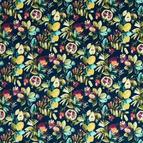 Fruta Velvet Midnight Upholstery Fabric