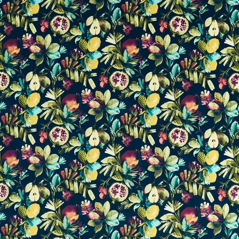 Fruta Velvet Midnight Upholstery Fabric