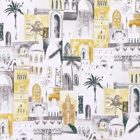 Marrakech Charcoal/Ochre Upholstery Fabric