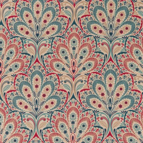 Persia Denim/Raspberry Upholstery Fabric