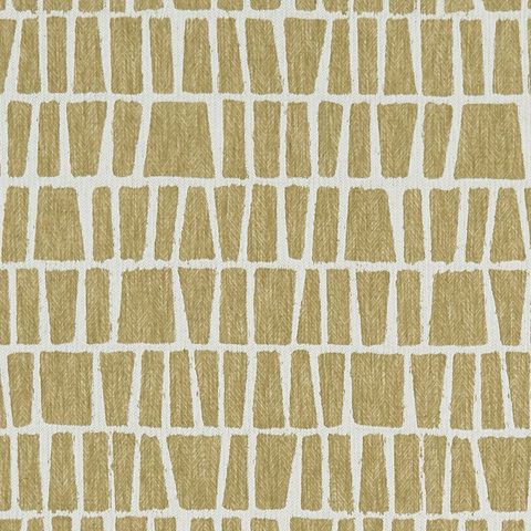 Quadro Ochre Voile Fabric