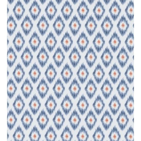 Zora Denim/Spice Upholstery Fabric