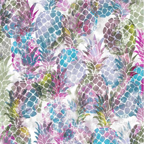 Pineapple Fuchsia Voile Fabric