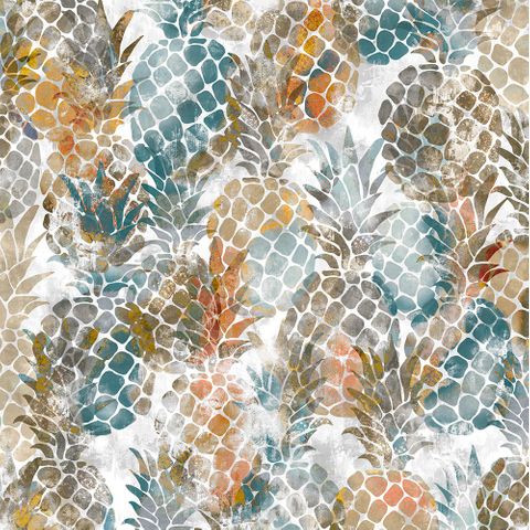 Pineapple Gold Voile Fabric