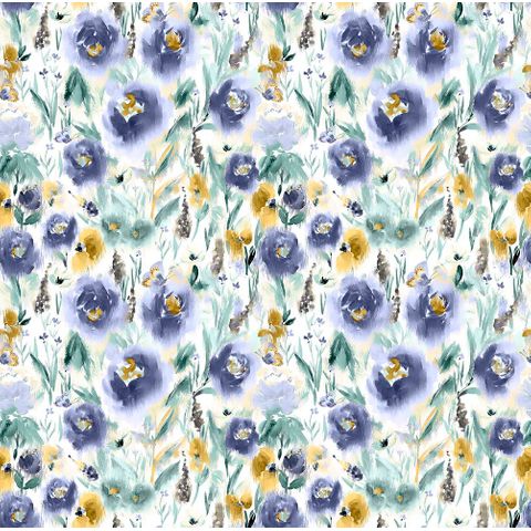 Fleur Denim Voile Fabric