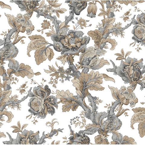 Cheverny Gris Voile Fabric