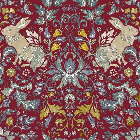 Chess Design Manor House Tresco Claret Bed Runner