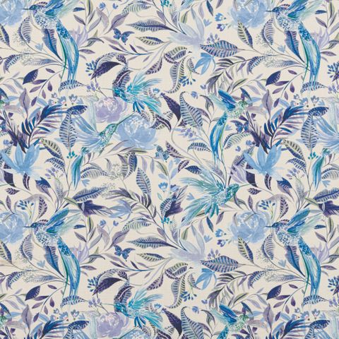 Hummingbird Azure Upholstery Fabric