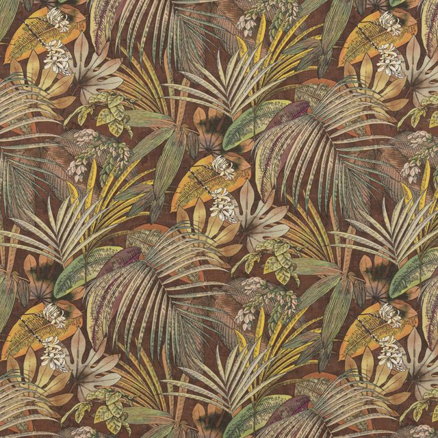 Bill Beaumont Urban Jungle Padang Palm Copper Upholstery Fabric