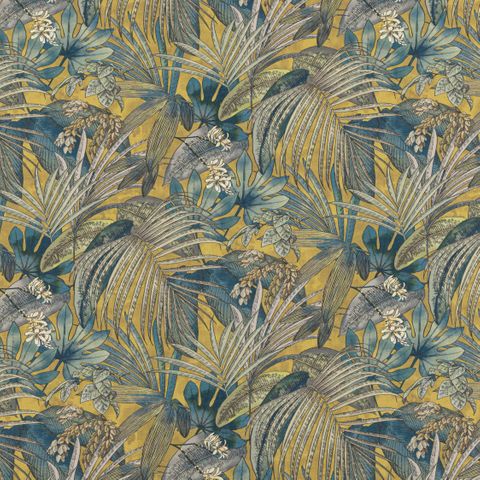 Padang Palm Mustard Upholstery Fabric