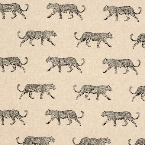 Leopard Panama Natural Upholstery Fabric