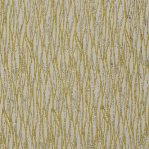 Linear Ochre Voile Fabric