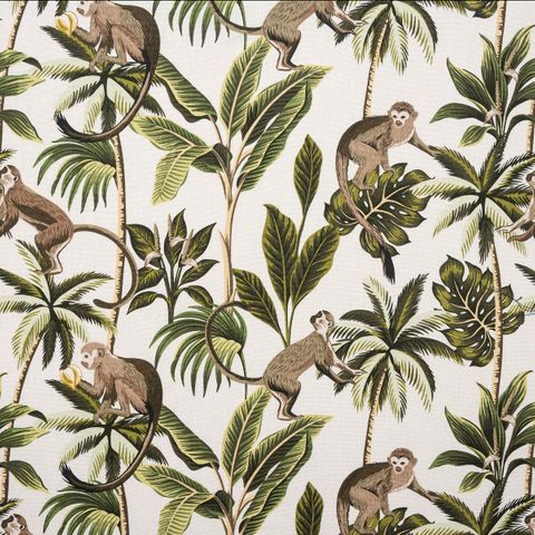 Monkey Natural Upholstery Fabric